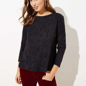 NWT LOFT CLIP DOT BOW BACK TOP